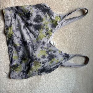 LULULEMON— Tie-Dye Sports Bra Crop Top - Gray & Olive